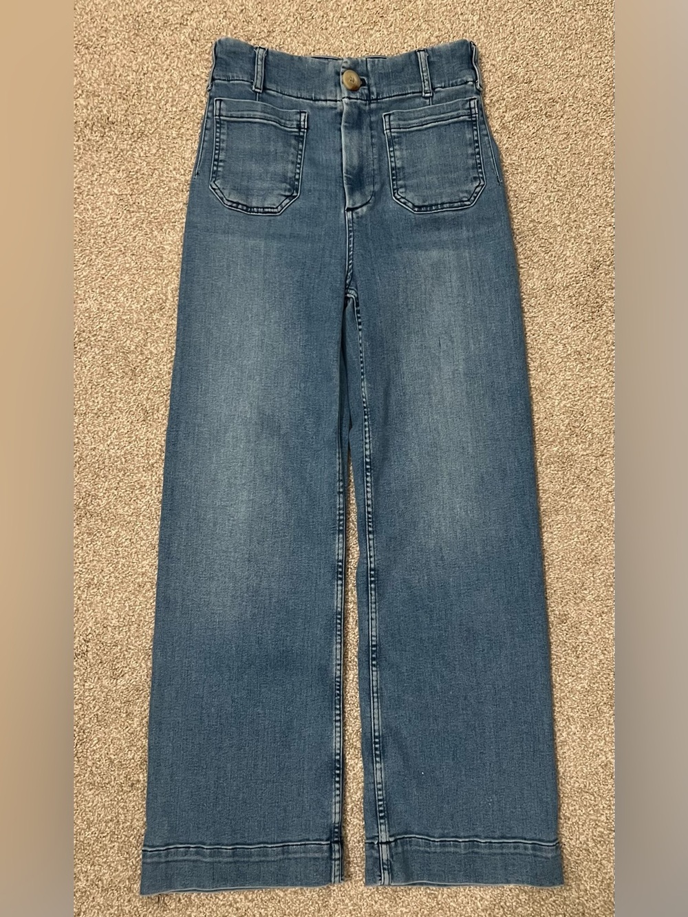Anthropologie by Maeve THE COLETTE Crop Wide Leg Jean SIZE 26 TALL